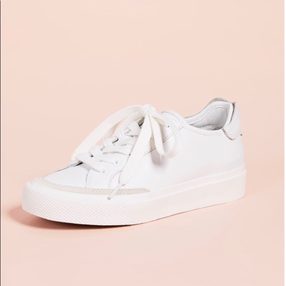 rag & bone White Minimalist Sneakers with Platform Sole
